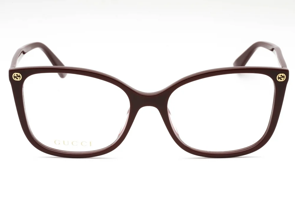 NWT Gucci GG0026O-012 Red Rectangular 53mm Glasses